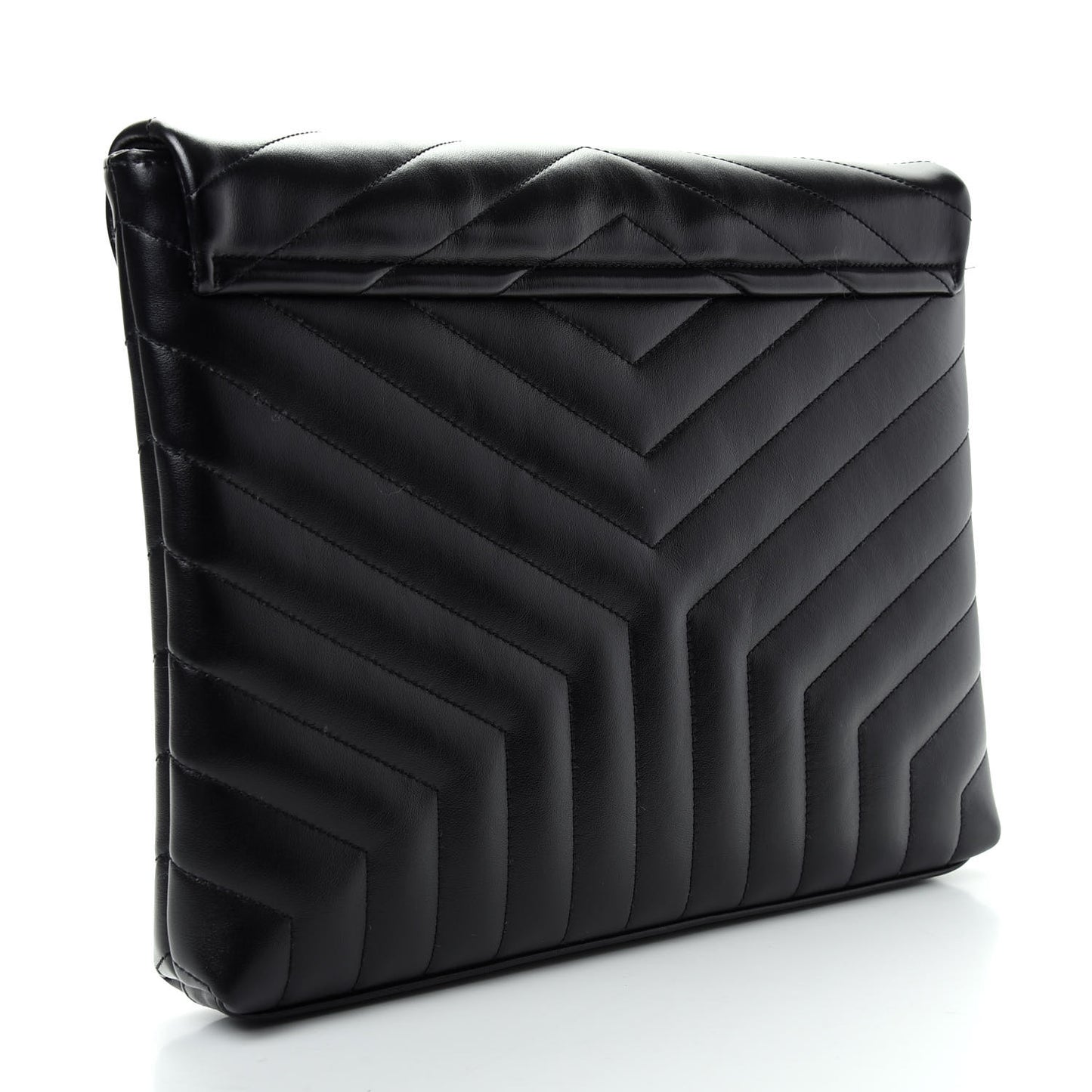Calfskin Y Quilted Monogram Loulou Document Holder Black