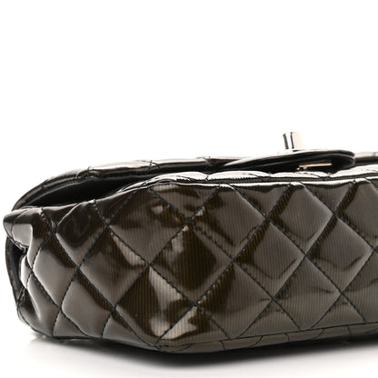 Chanel Striated Patent Quilted Mini Rectangular Flap Black 8 of 9