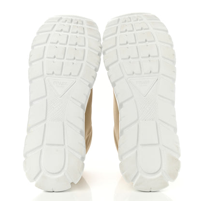 Prada Re-Nylon Gabardine Rubber Triangle Logo Quilted Womens Rush Piuma 50mm Mid Sneakers 38.5 Deserto 5 of 9