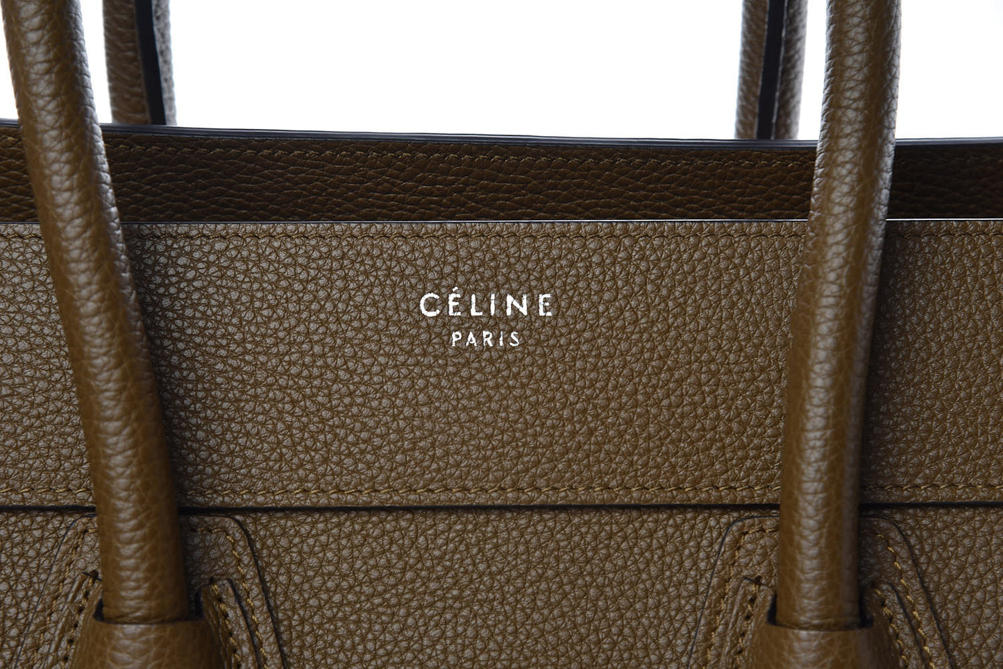 Drummed Calfskin Mini Luggage Moss Green
