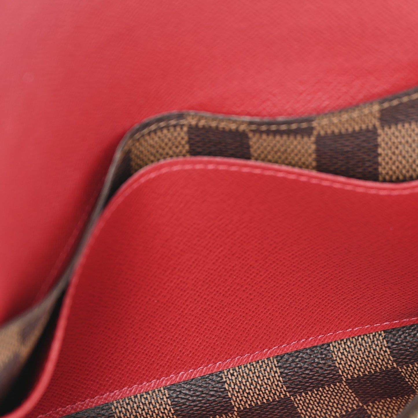 Damier Ebene Emilie Wallet Red