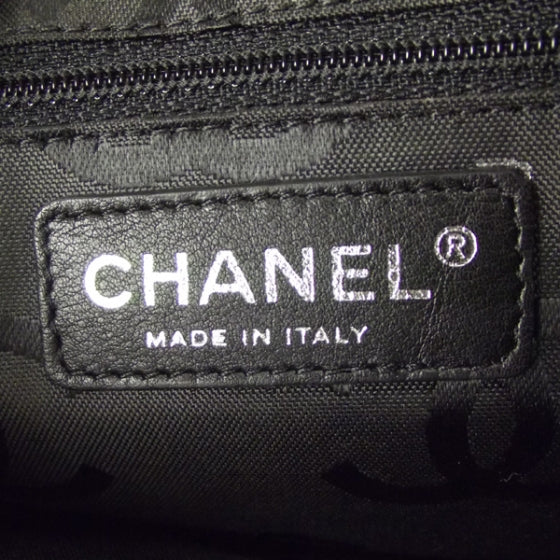 Calfskin Quilted Cambon Pochette Beige Black