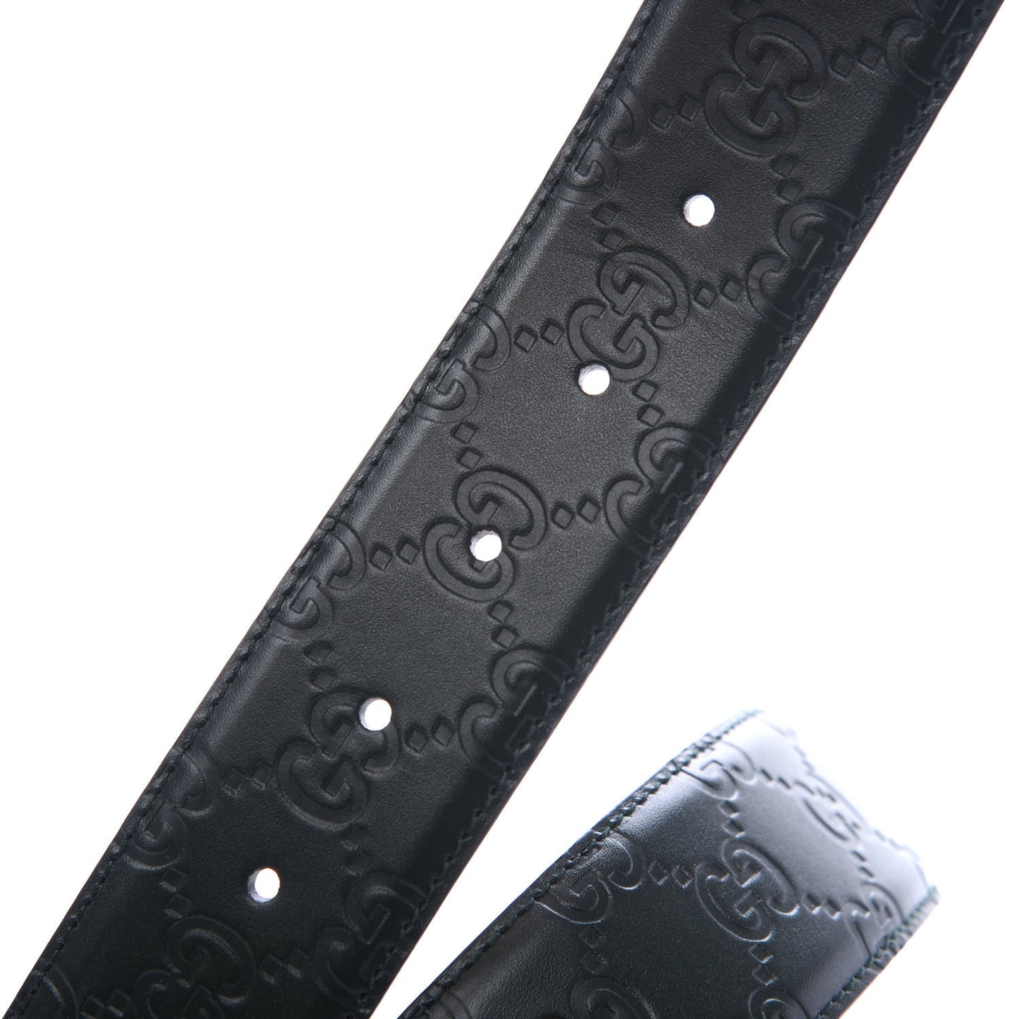 Guccissima Signature Interlocking G 40mm Belt 95 38 Verde