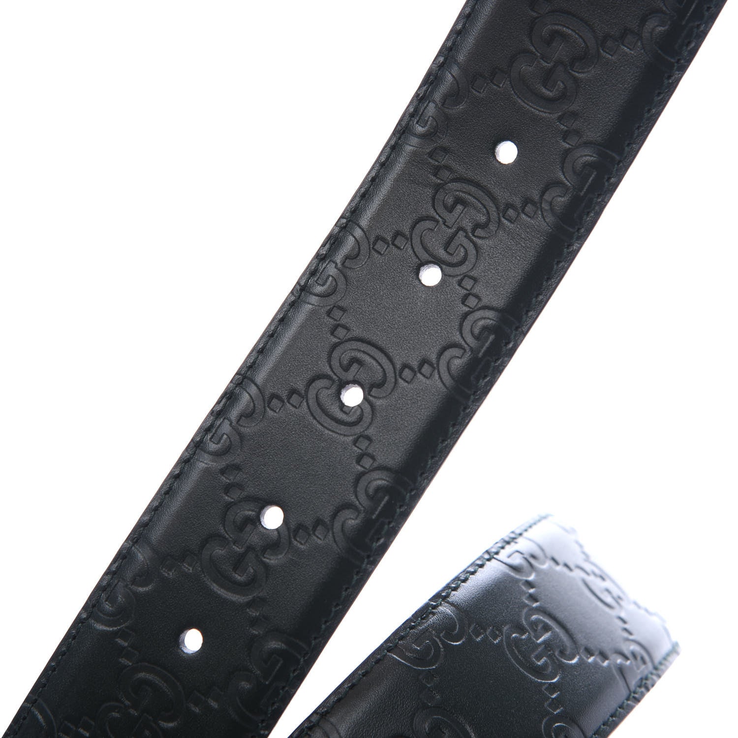 Gucci Guccissima Signature Interlocking G 40mm Belt 95 38 Verde 4 of 5
