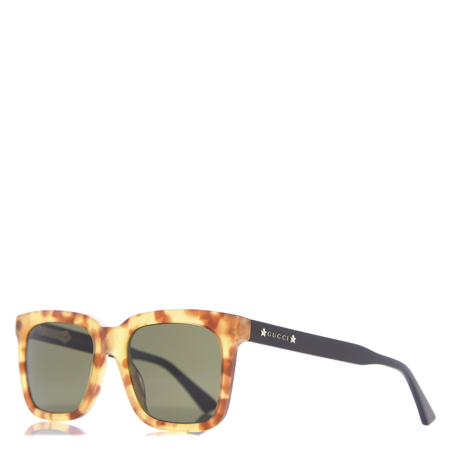 Gucci Acetate Square Frame Sunglasses GG0267S Havana 1 of 8