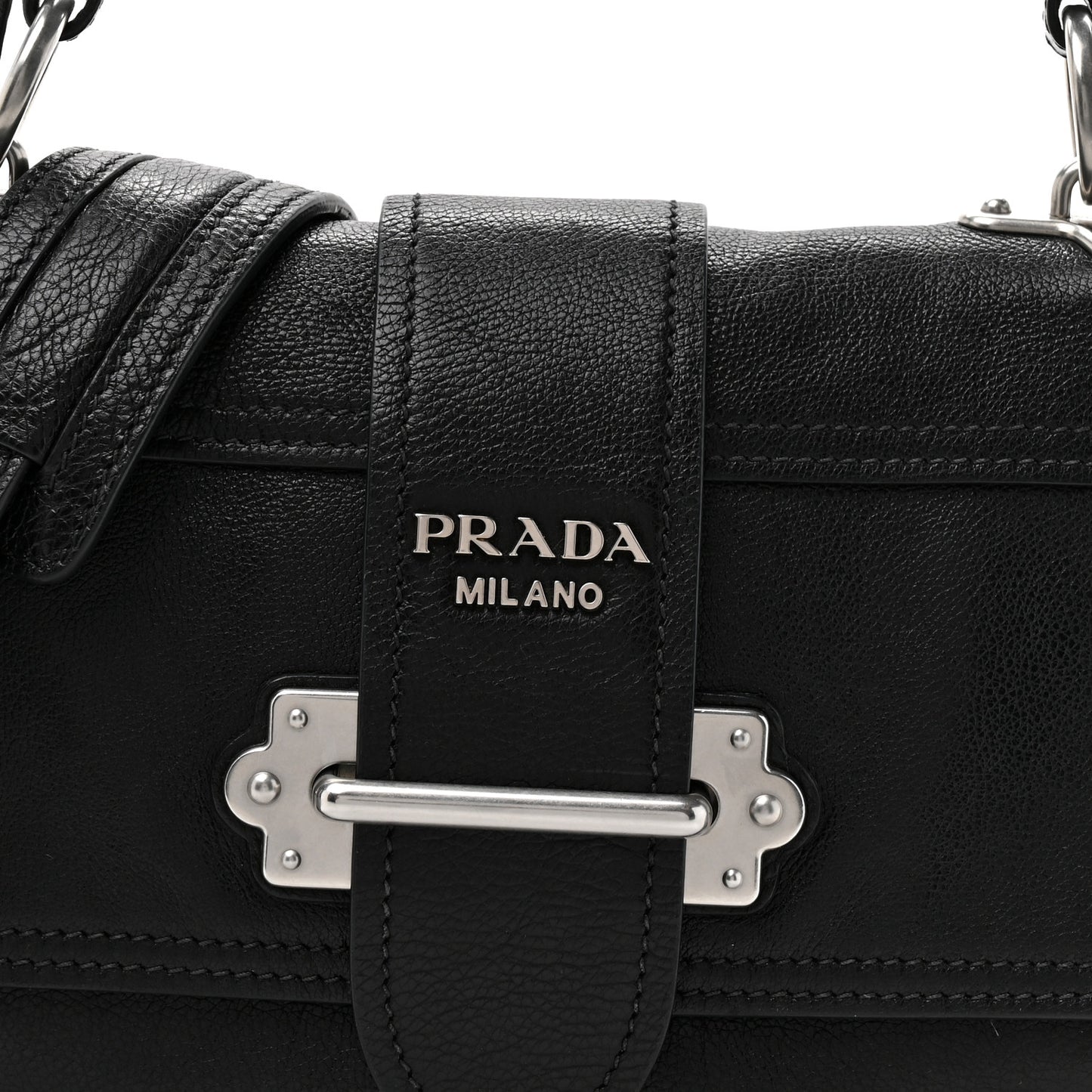 Glace Calf Soft Cahier Bag Black Astrale