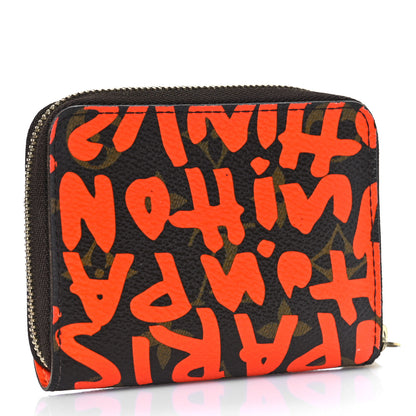Louis Vuitton Monogram Graffiti Zippy Coin Purse Orange 3 of 8