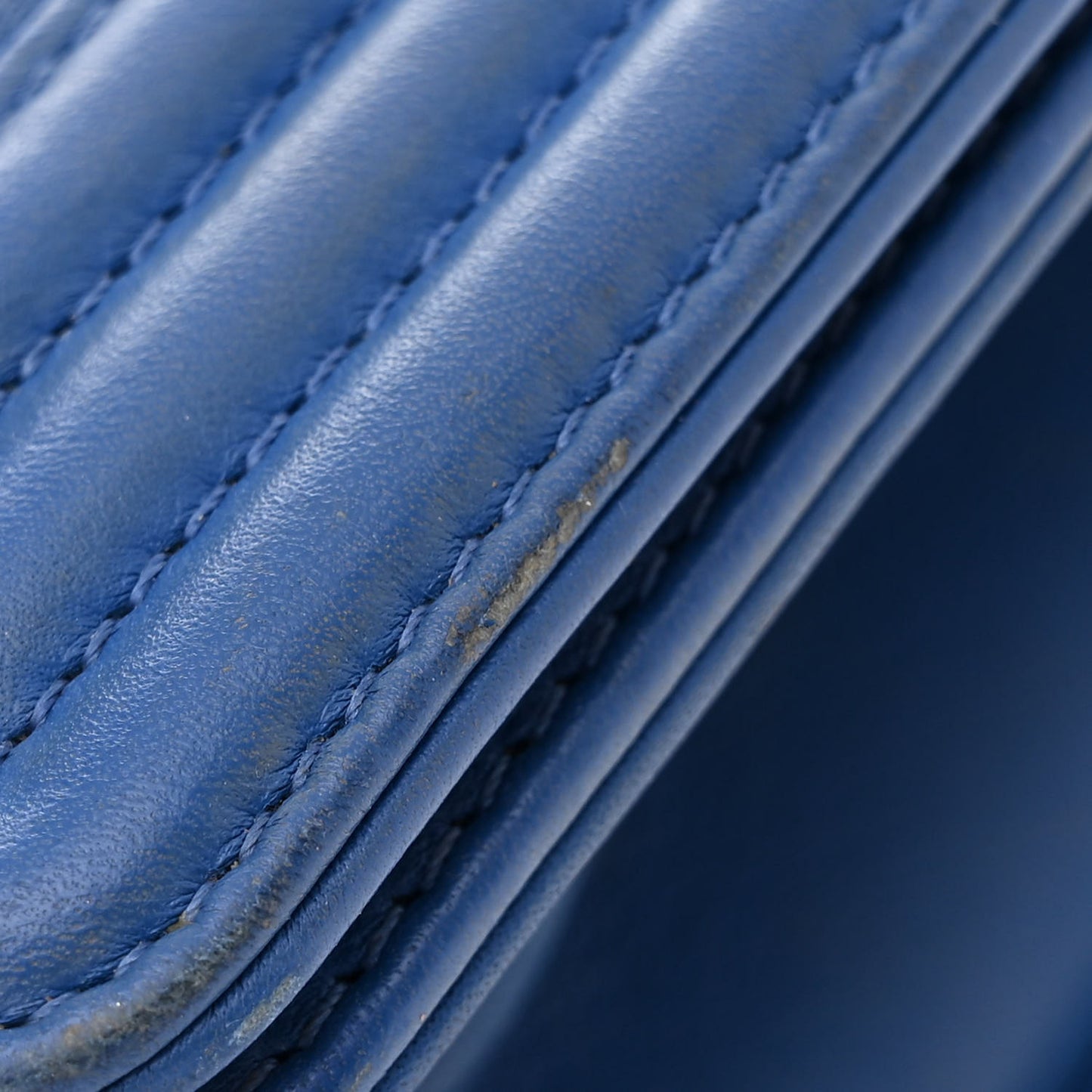 Lambskin Quilted Medium Boy Flap Blue