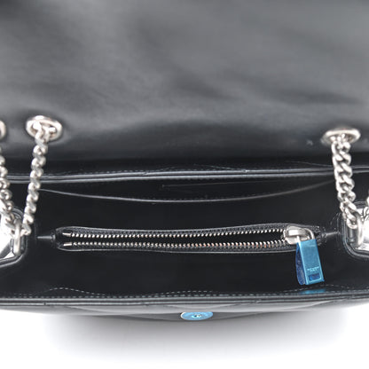 Saint Laurent Calfskin Y Quilted Monogram Small Loulou Chain Satchel Black 5 of 10