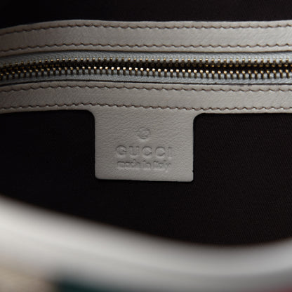 Gucci Monogram Web Jackie O Bouvier Hobo White 9 of 11