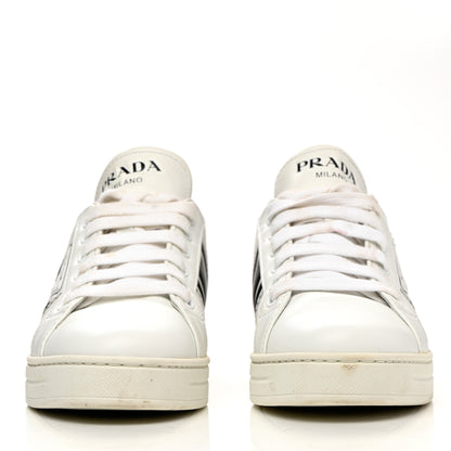 Prada Vitello Soft Logo Low Top Sneakers 37 White 2 of 15