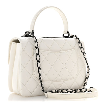 Chanel Lambskin Quilted Small Trendy CC Dual Handle Flap Bag White 3 of 13