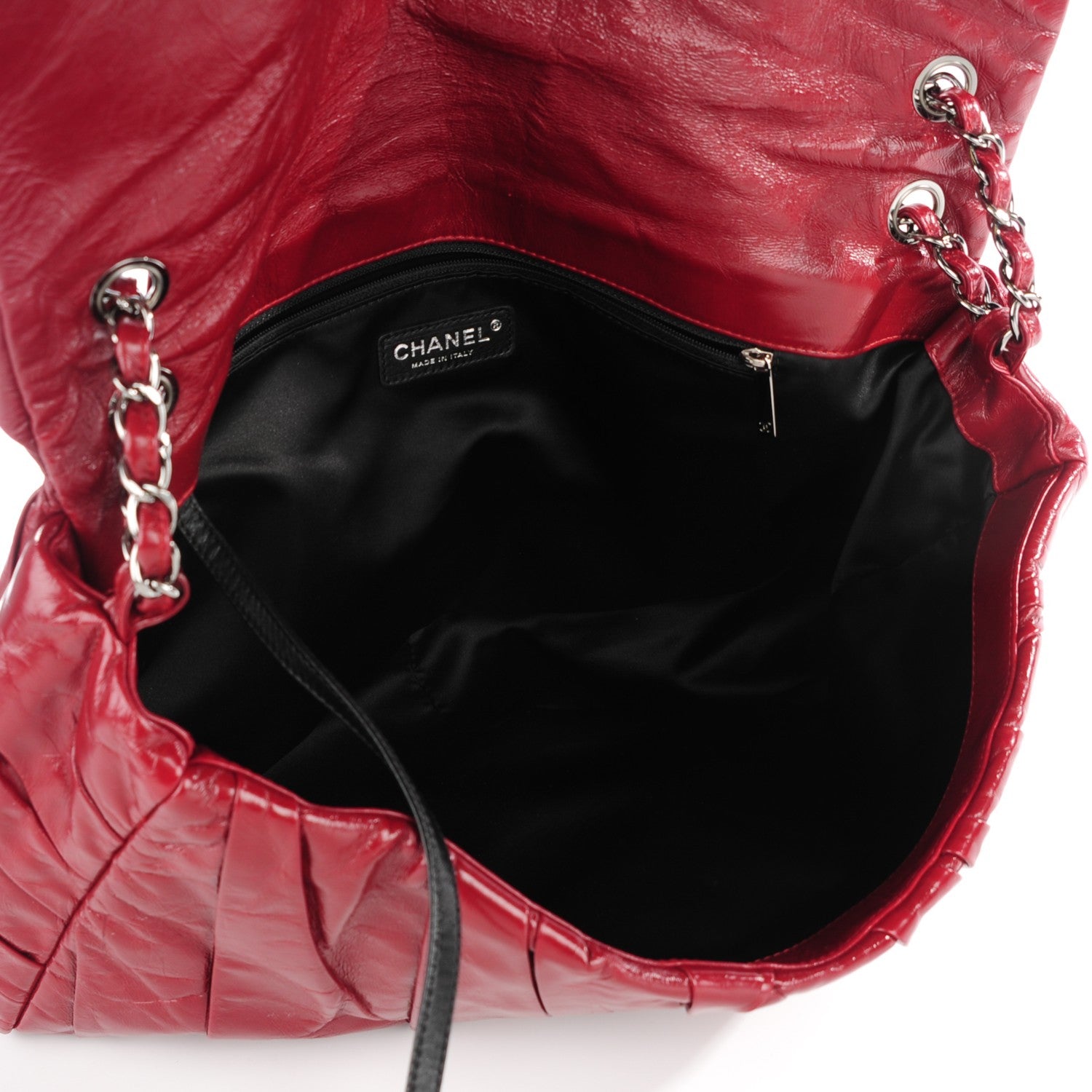 Chanel Glazed Calfskin Twisted Maxi Flap Red 8 of 8