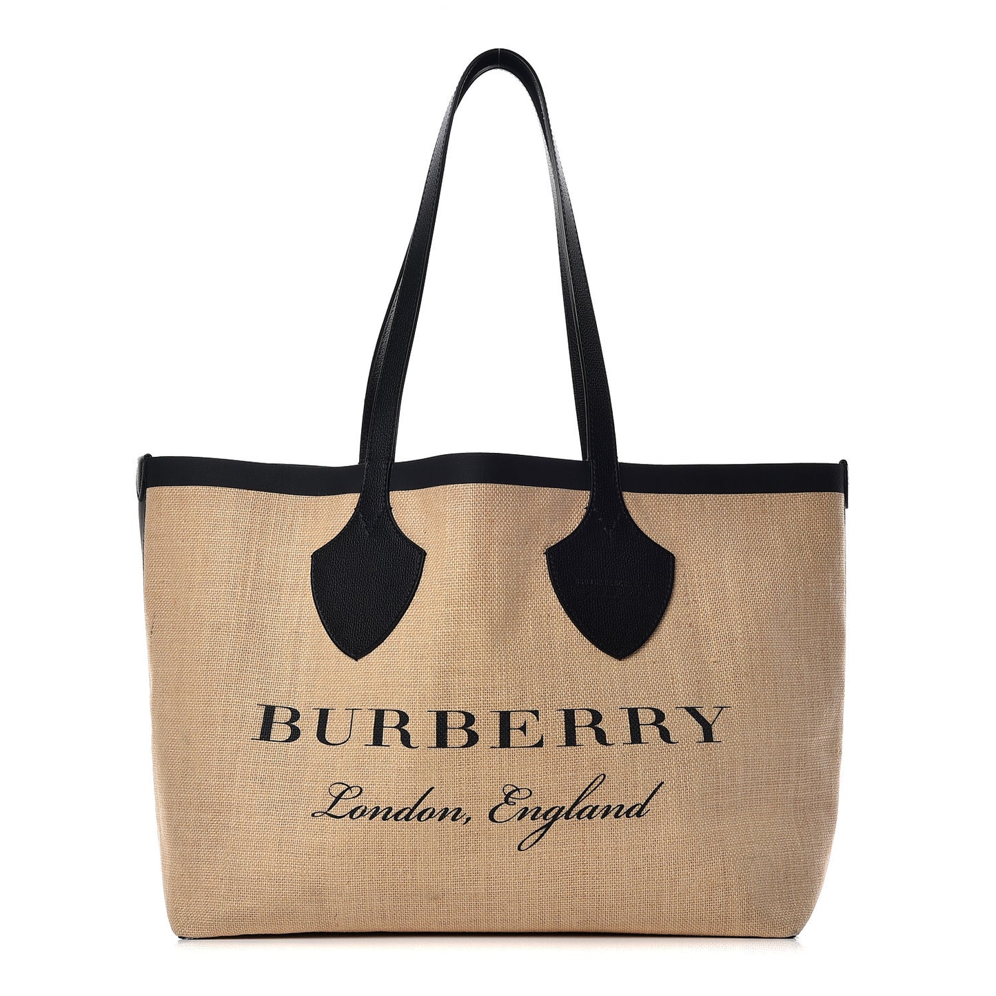 Raffia Logo Print Medium The Giant Reversible Tote Black