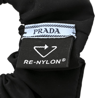 Prada Re-Nylon Metal Logo Scrunchie Black 3 of 3