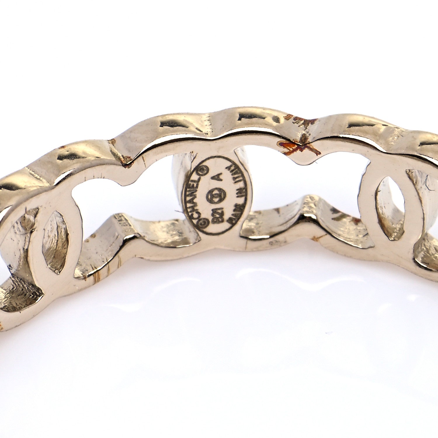 Chanel Metal CC Hoop Earrings Gold 4 of 4