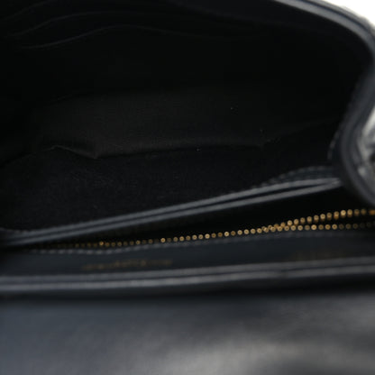 Saint Laurent Calfskin Y Quilted Monogram Toy Loulou Crossbody Bag Dark Smog 6 of 10