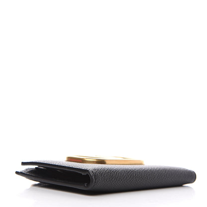 Valentino Garavani Grained Calfskin VLogo Coin Case Card Holder Black 3 of 7