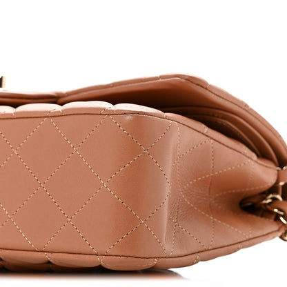 Chanel Lambskin Quilted Medium Double Flap Brown 10 of 11