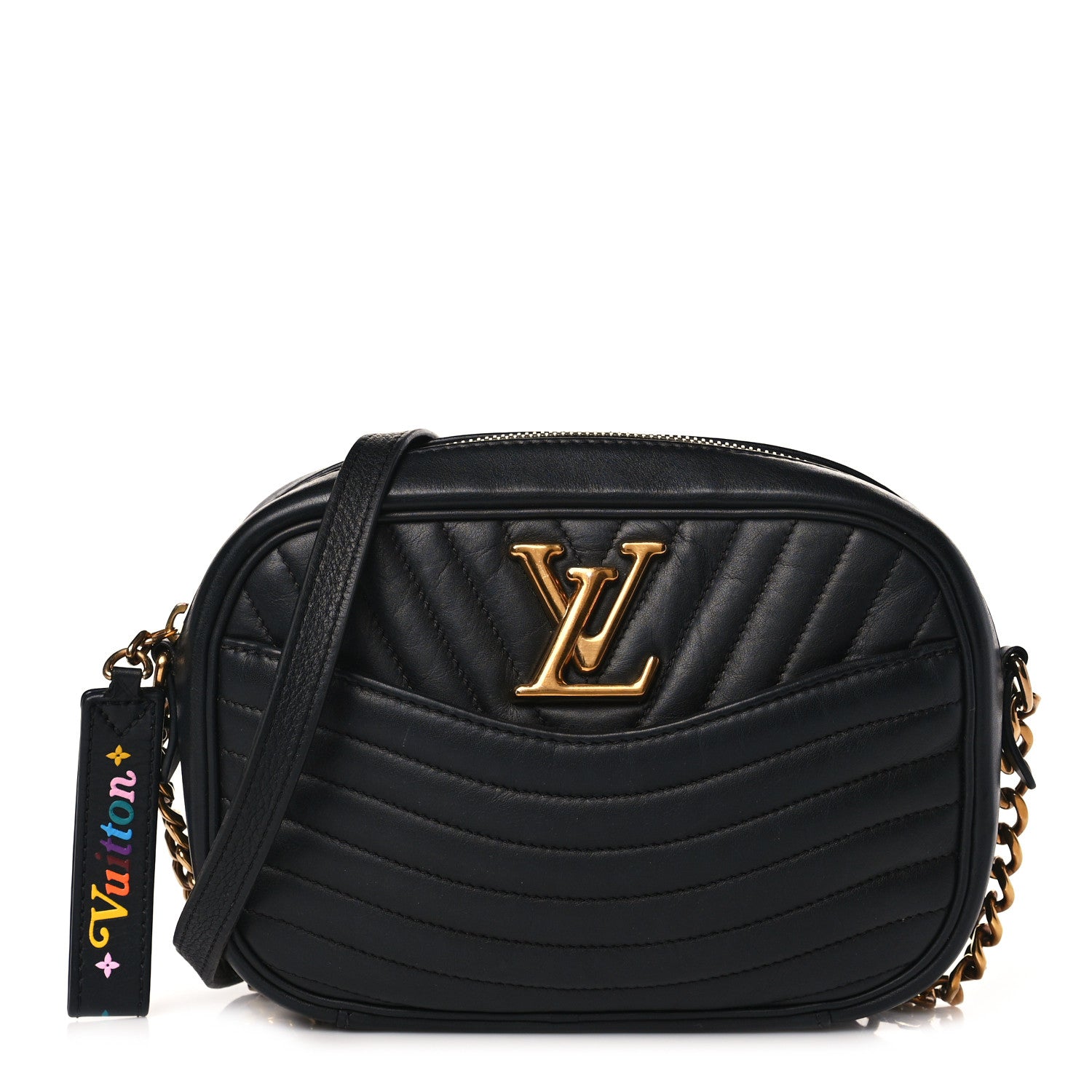 Louis Vuitton Calfskin New Wave Camera Bag Black 1 of 8