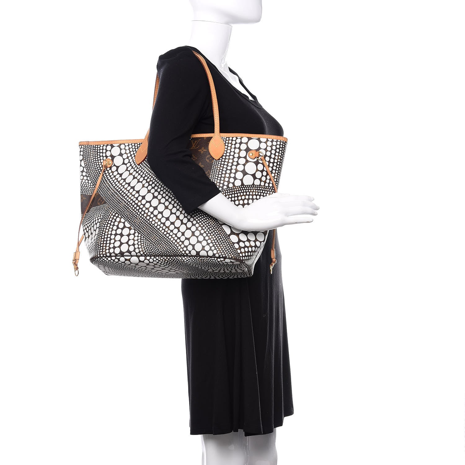 Louis Vuitton Monogram Kusama Waves Neverfull MM White 2 of 9
