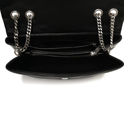 Saint Laurent Calfskin Y Quilted Monogram Medium Loulou Chain Satchel Black 5 of 13