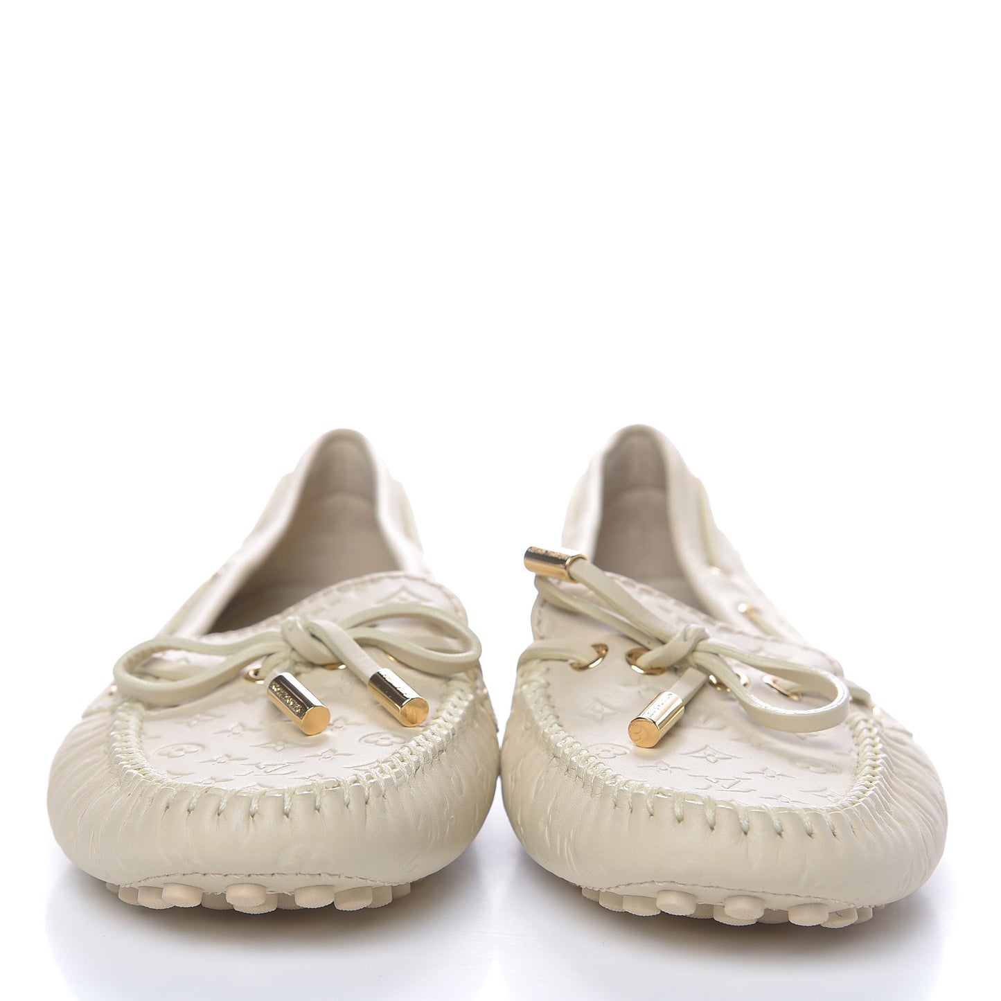 Monogram Embossed Gloria Loafer 36.5 Ivory