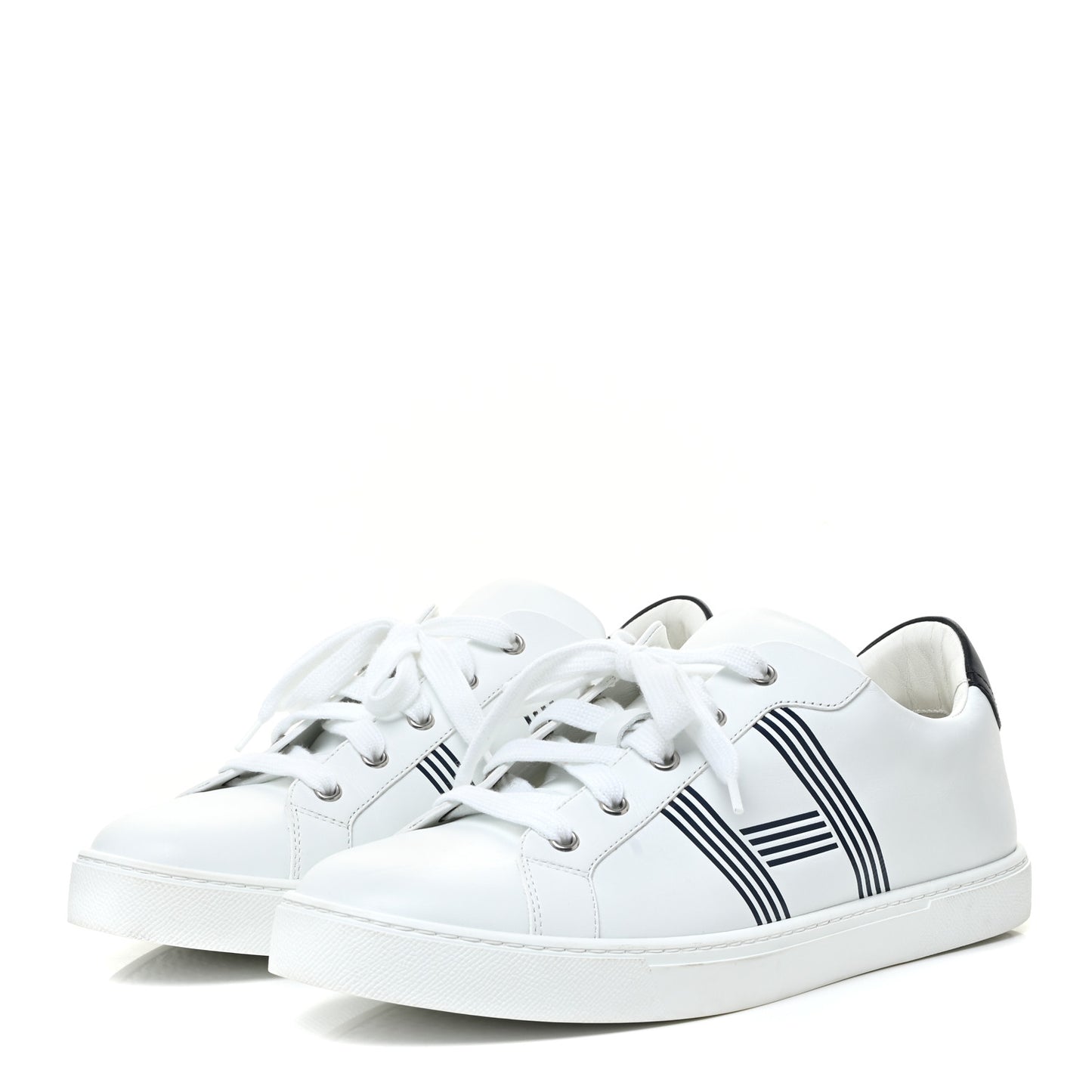 Calfskin Mens Advantage Sneakers 43.5 White Black