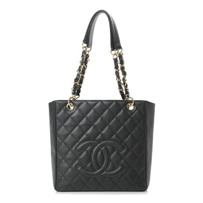 Chanel Caviar Quilted Petit Shopping Tote PST Black 1 of 12