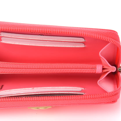 Chanel Patent Quilted Small Boy Zip Around Wallet Pink 5 of 9