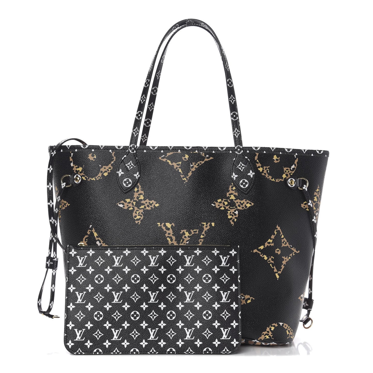 Monogram Giant Jungle Neverfull MM Black