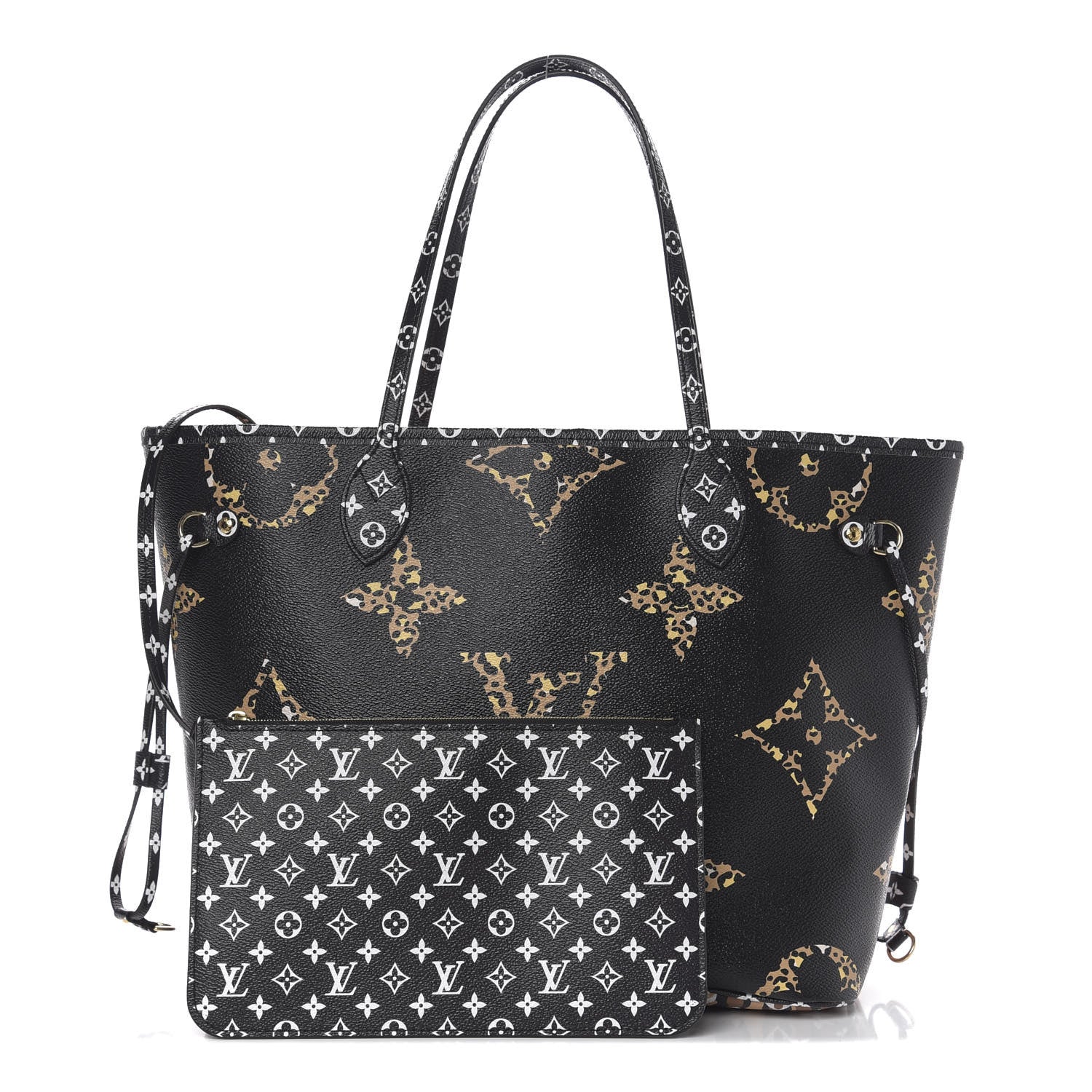 Louis Vuitton Monogram Giant Jungle Neverfull MM Black 1 of 9