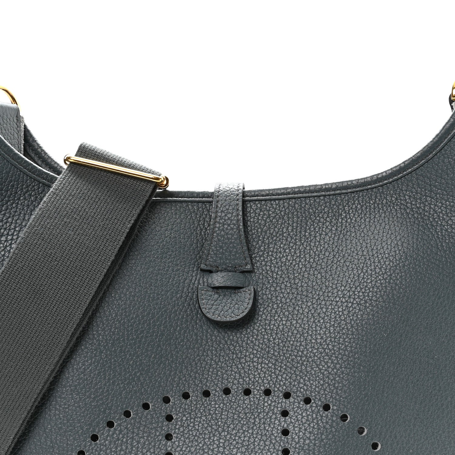 Hermes Taurillon Clemence EVELYNE III PM Vert Cypress 8 of 10