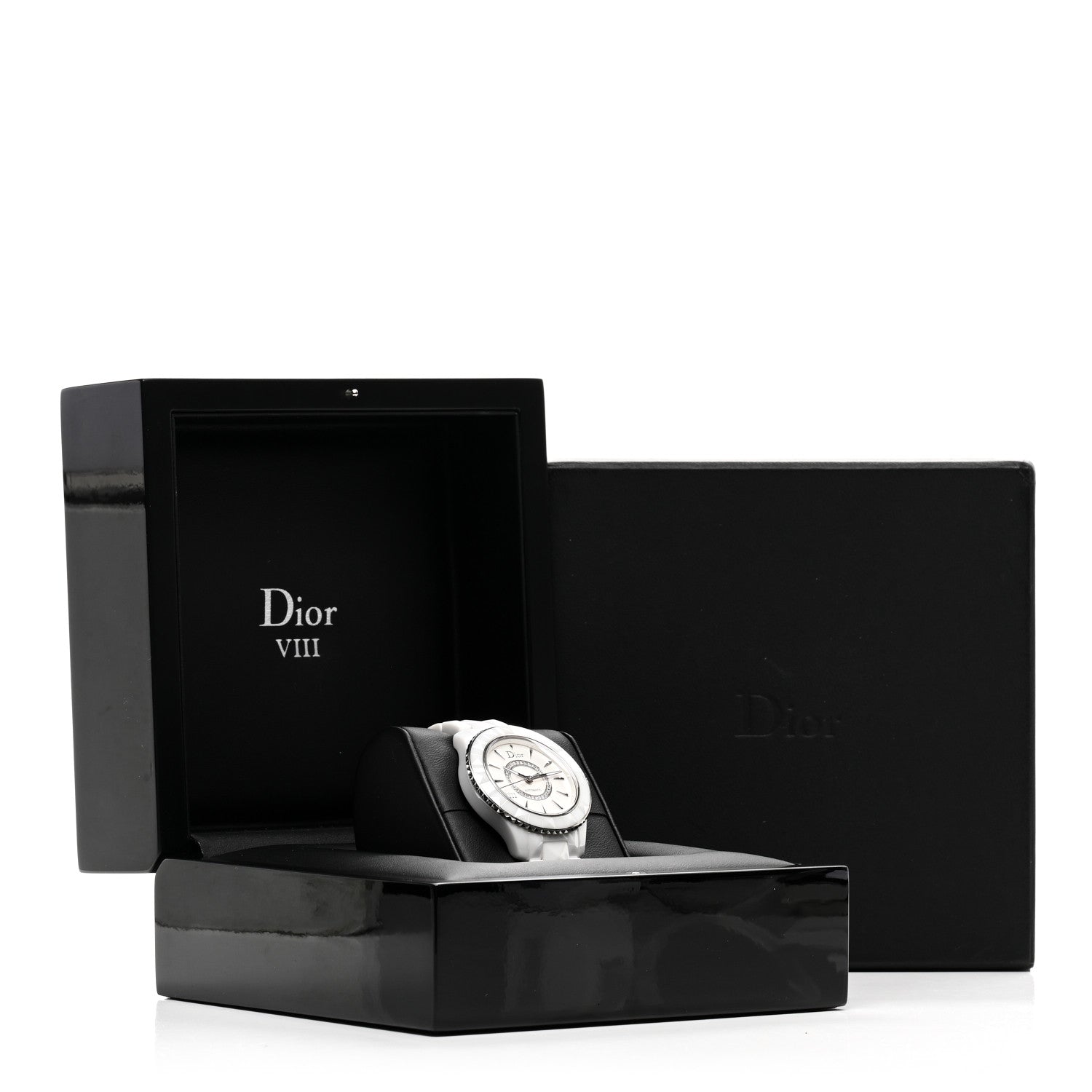 Christian Dior Stainless Steel Ceramic Diamond 38mm Dior VIII Automatic Watch White 5 of 5