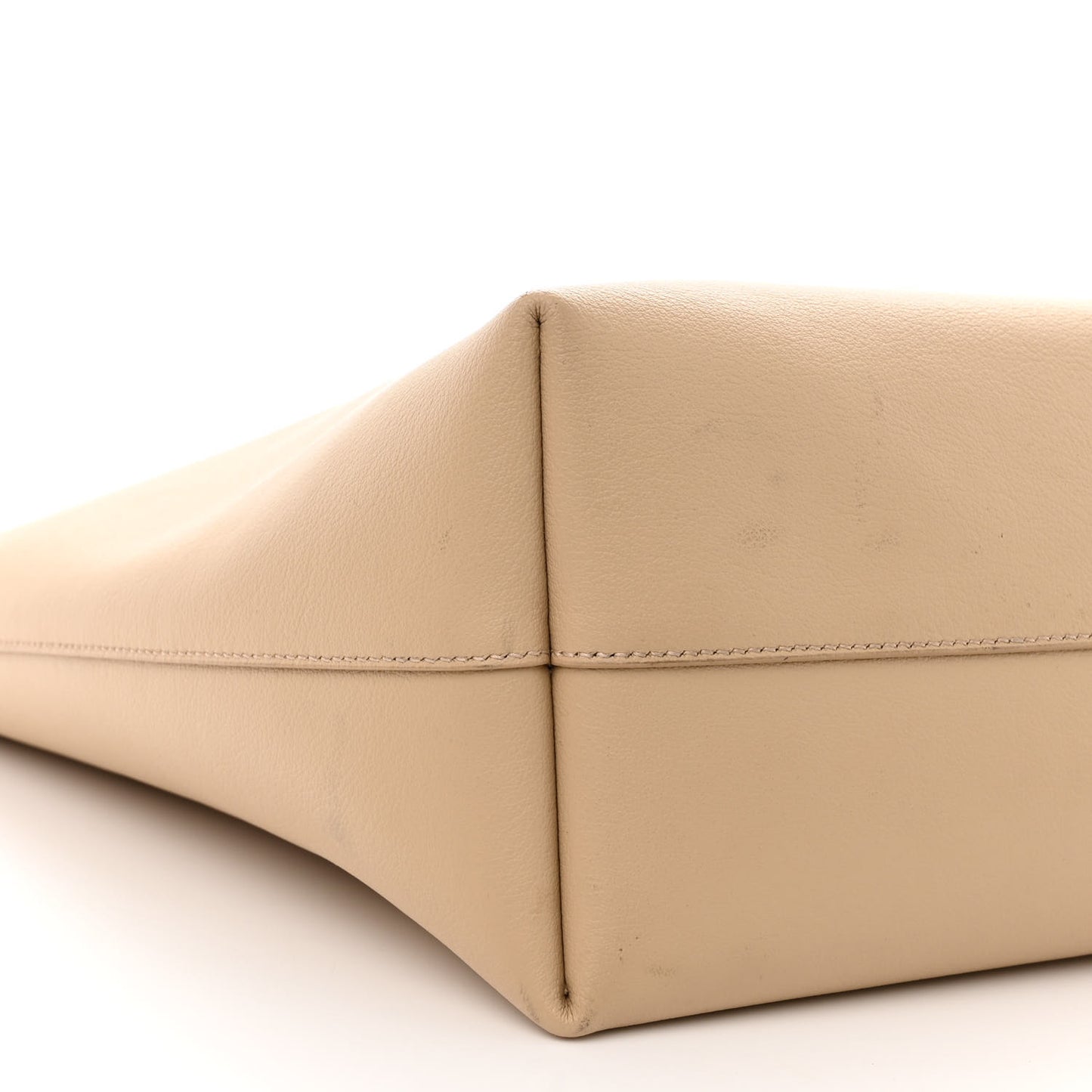 Calfskin Large Shopping Tote Dark Beige