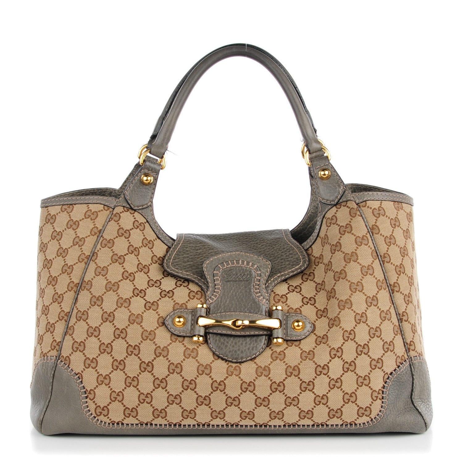 Gucci Monogram Large New Pelham Shoulder Bag Grey 1 of 10