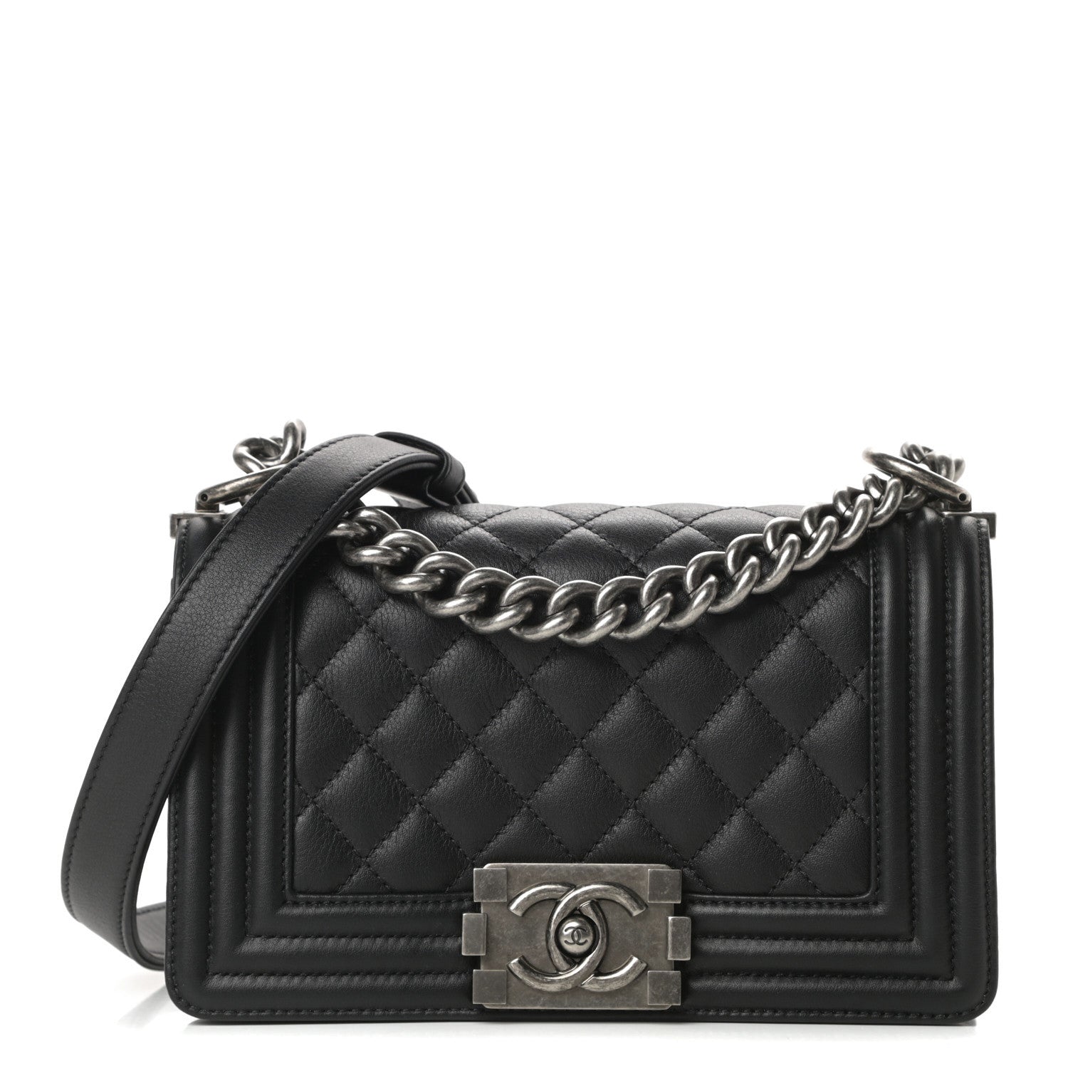 Chanel Calfskin Quilted Small Boy Flap Black 1 of 12