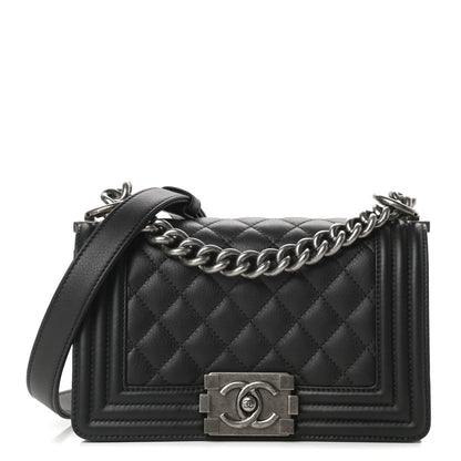 Chanel Calfskin Quilted Small Boy Flap Black 1 of 12