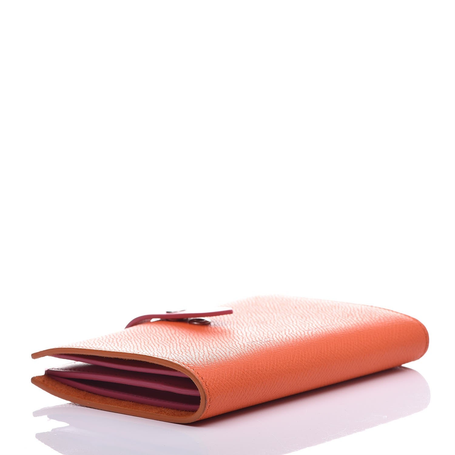 Celine Grained Calfskin Medium Multifunction Strap Wallet Orange 4 of 11