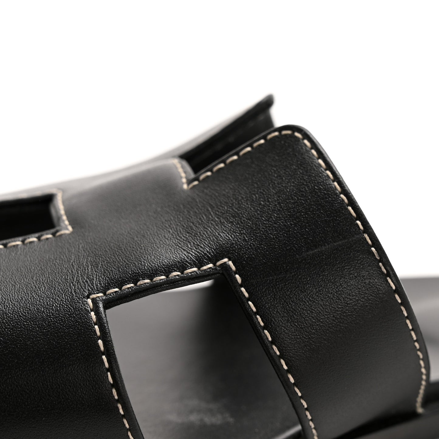 Box Calfskin Oran Sandals 38.5 Black