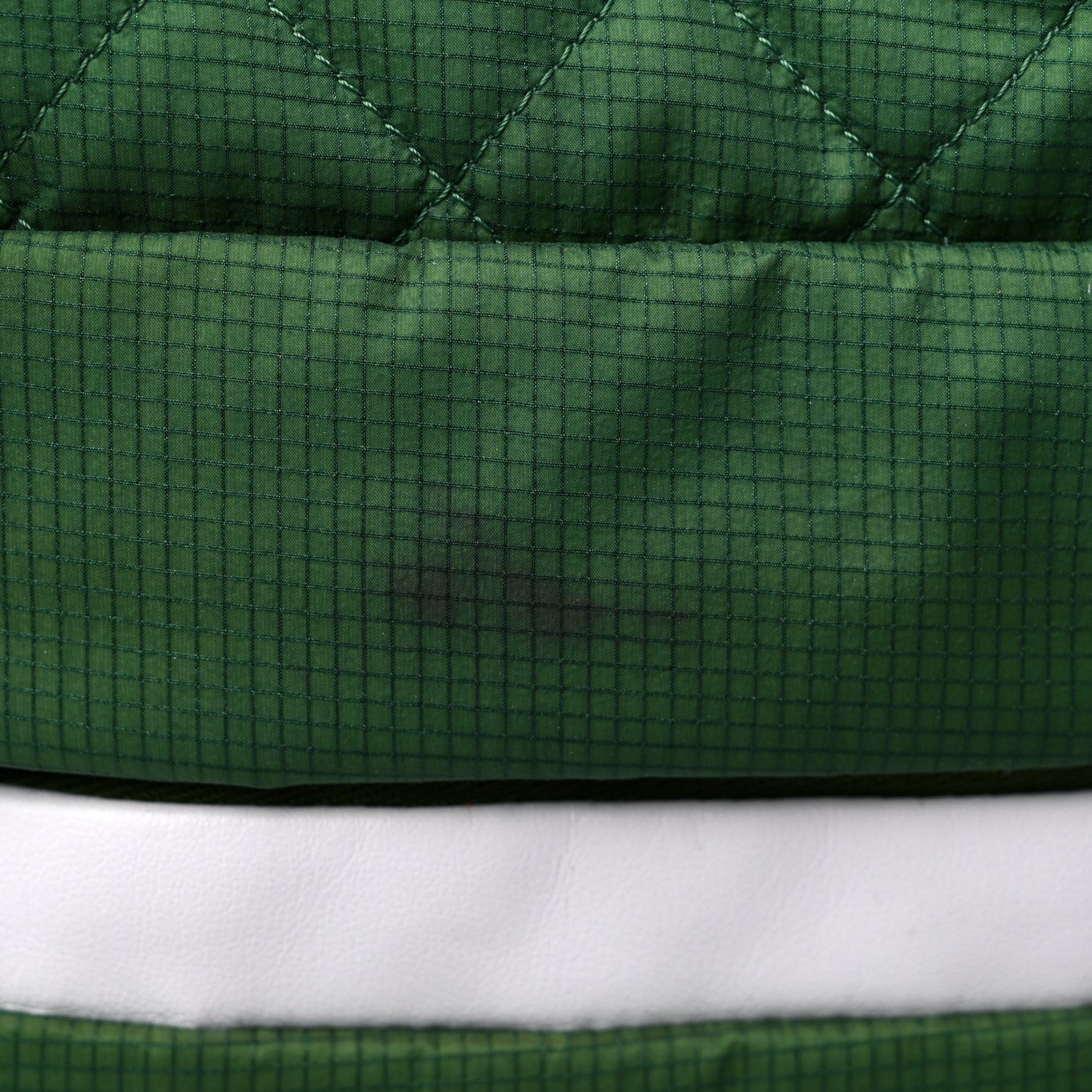 Chanel Nylon Quilted CC Backpack Green White 10 of 11