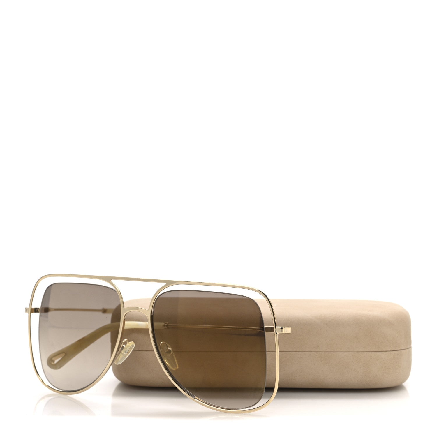 Chloe Poppy Aviator Sunglasses CE 130S Gold Brown 7 of 7