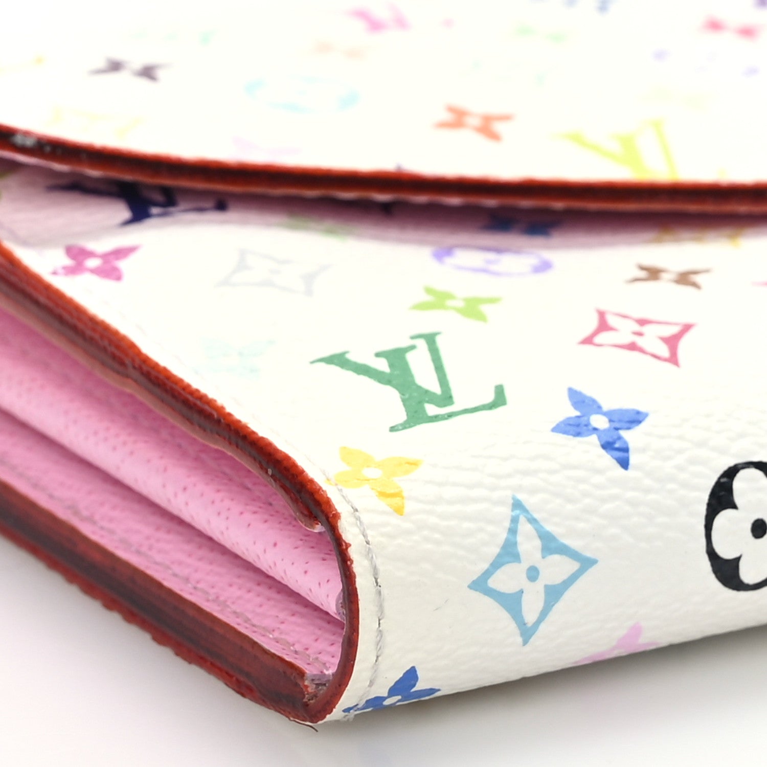 Louis Vuitton Monogram Multicolor Sarah Wallet NM White Litchi 7 of 8