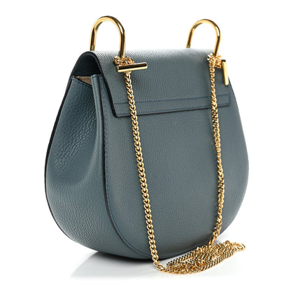 Chloe Grained Lambskin Drew Shoulder Bag Cloudy Blue 3 of 9