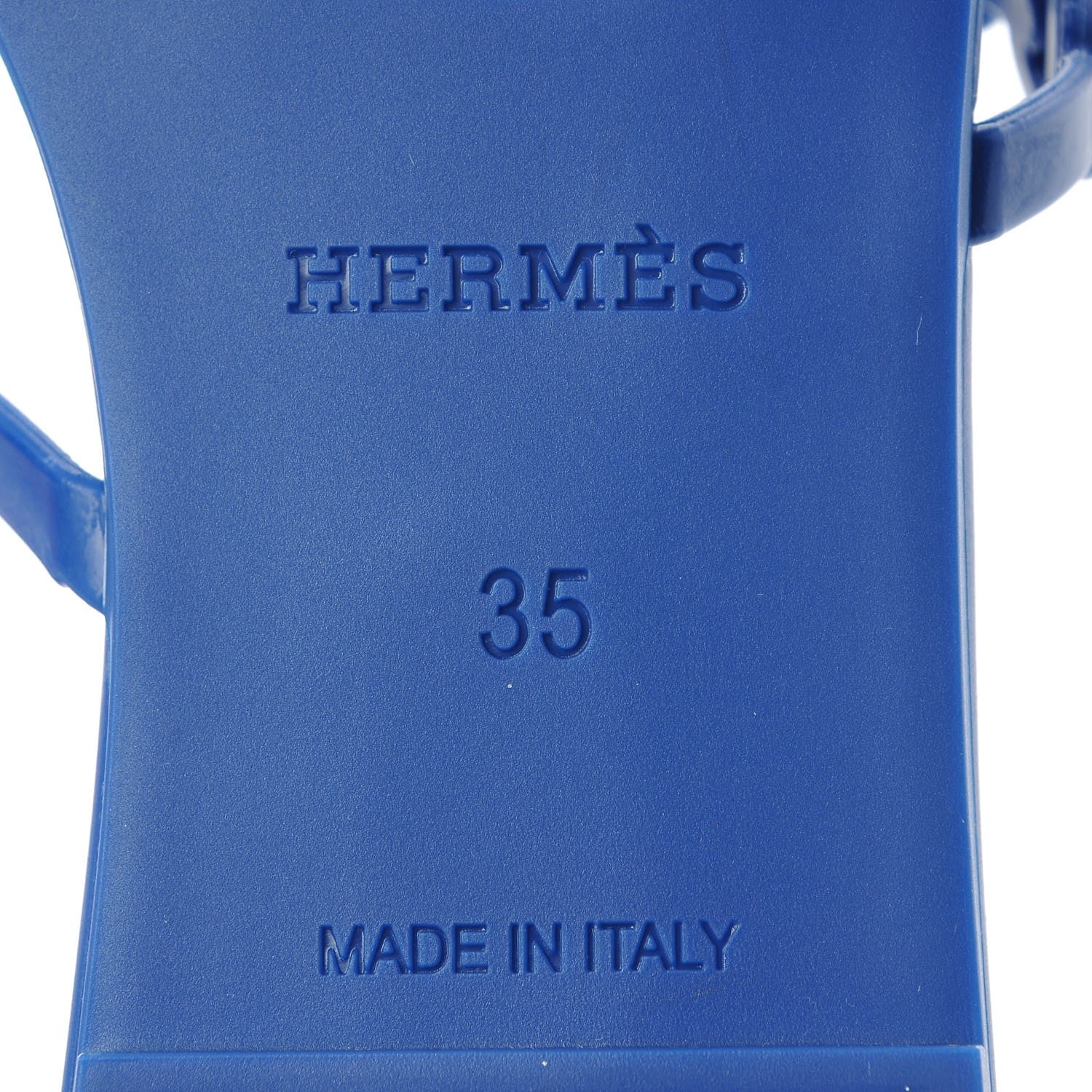 Hermes Rubber Chaine d'Ancre Rivage Sandals 35 Bleu Smalt 7 of 8