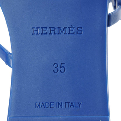 Hermes Rubber Chaine d'Ancre Rivage Sandals 35 Bleu Smalt 7 of 8