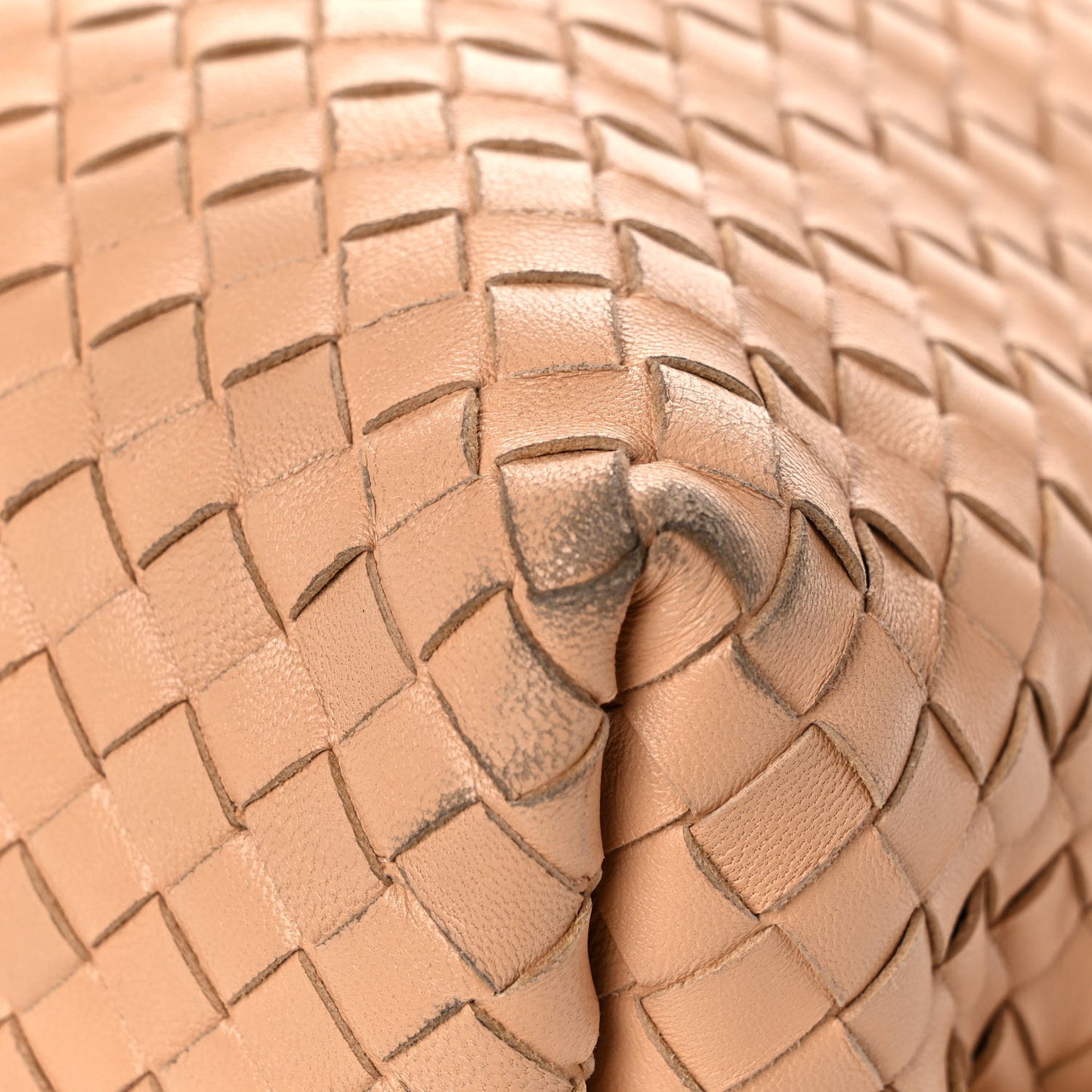 Nappa Intrecciato The Fold Crossbody Almond