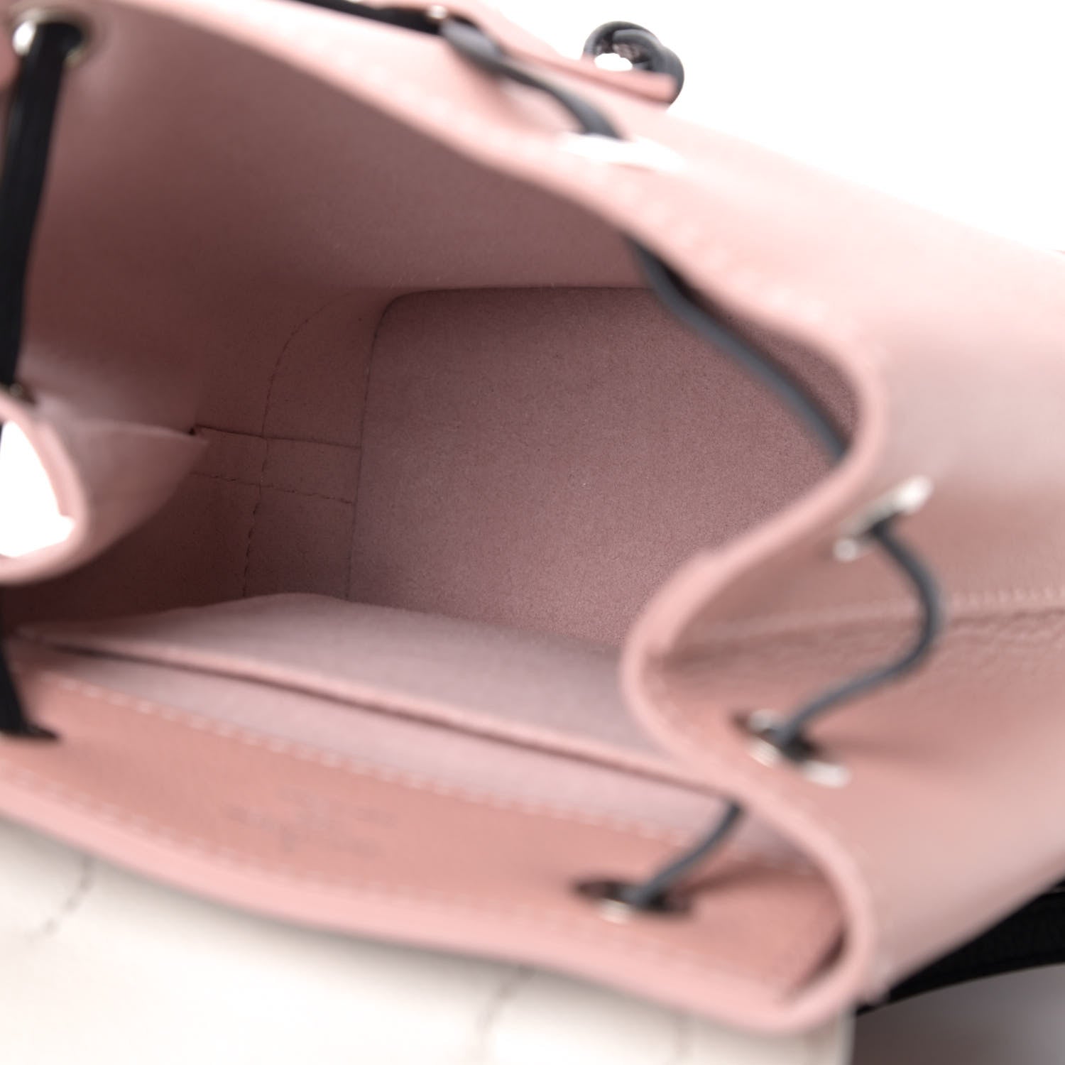 Louis Vuitton Soft Calfskin Lockme Backpack Rose Ballet White Maito Black 5 of 7