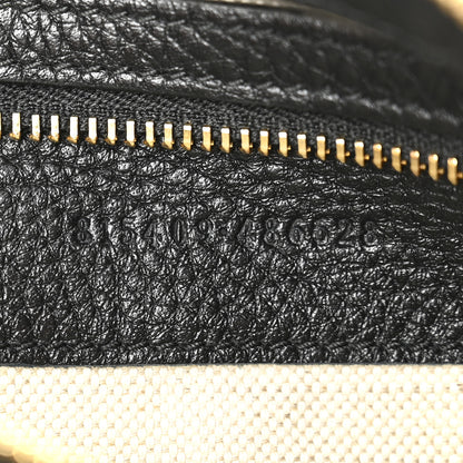Gucci GG Grainy Calfskin Emblem Small Half Moon Shoulder Bag Black 7 of 10