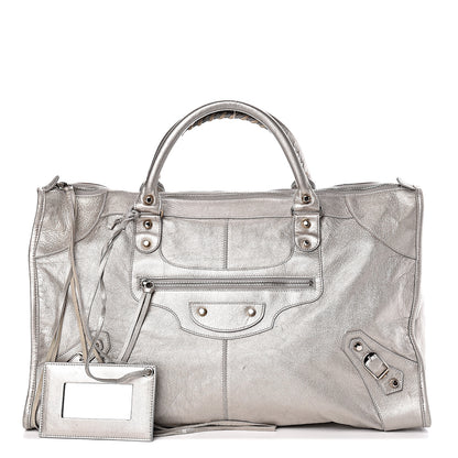 Balenciaga Metallic Agneau Classic Hardware Work Argent 2 of 11